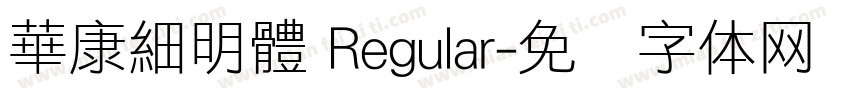 華康細明體 Regular字体转换